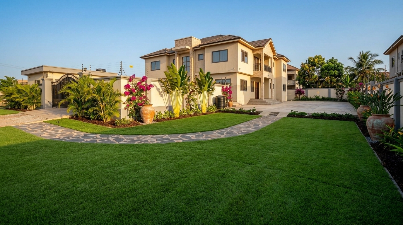 Transformed luxury garden in Accra